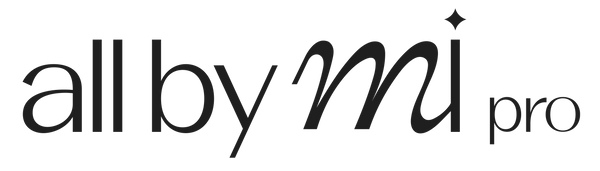 Logo of 'all by mi pro' on a white background